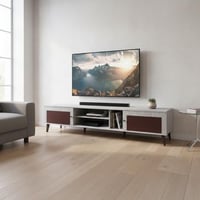 طاولة تلفزيون خشب صناعة ماليزي 200 سم , 2 ادراج وا...