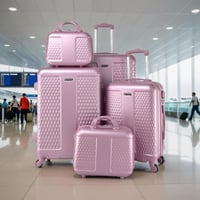 طقم حقائب السفر ماركة نيو ترافيل 5 قطع مع شنطة للم...