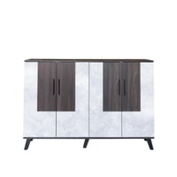 خزانة أحذية 4 أبواب خشب ماليزي 160 سم – بني غامق و...