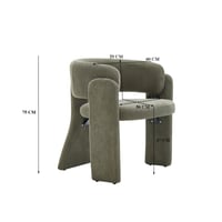 كرسي مفرد قماش كتان لون اخضر