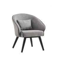 كرسي جلوس أنيق من القماش - رمادي