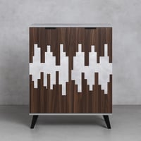 خزانة أحذية ليندا الخشبية الماليزية ذات البابين -...