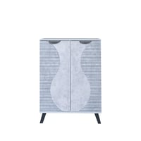 خزانة احذية بابين - رمادي