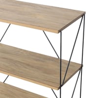 وحدة رفوف خشب ماليزي 4 ادوار متعددة الإستخدام لون...