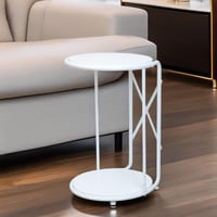 طاولة خدمة مستديرة أبيض - دورين