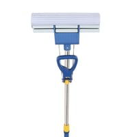 ممسحة تنظيف أرضيات بعصا يدوية - لون أصفر أو أزرق