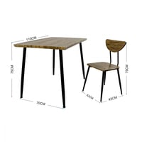 طاولة الطعام خشب 4 كراسي مقاس 110*70*76 سم