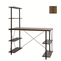 مكتب مع وحدة أرفف - بني