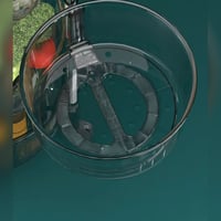 سلة تخزين دائرية من الإكريليك مع عجلات 4 أدوار