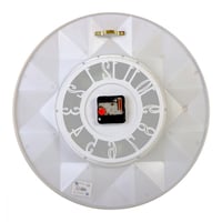 ساعه حائط دائرية بتصميم مرايات مثلثة الشكل باللون...