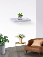 ارفف الجدار خشبية لون رخامي فاتح مقاس 40 سم A_10_1