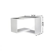 رفوف زاوية مودرن خشب على شكل مربعات متداخلة لون أب...