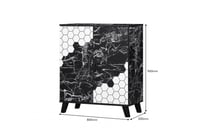 جزامة أحذية خشب ماليزي بابين 4 دور لون اسود رخامي