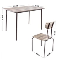 طاولة الطعام خشب 4 كراسي مقاس 110*70*74.5 سم