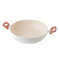 مقلاة جرانيت بغطاء زجاج