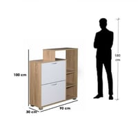 خزانة تنظيم الأحذية من الخشب الماليزي دورين مع أرف...