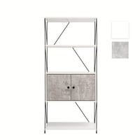 رفوف تنظيم مودرن - ابيض ورمادي