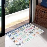 سجادة غرف اطفال شكل برسومات احرف إنجليزية ملونة مق...