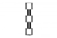 وحدة ارفف تخزين مربعات 5 دور خشب ماليزي - لون اسود...