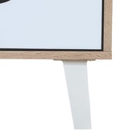 طاولة قهوة خشبية - خشبي و أبيض