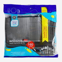 ملاعق بلاستيك اسود 160 حبة