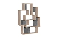 وحدة رفوف خشب ماليزي للكتب بتصميم مفتوح – لمسة أني...