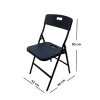 كرسي قابل للطي اسود