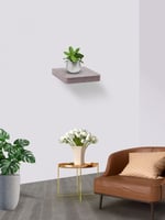 رف خشبي جداري لون رمادي مقاس 25 سم A_08_1