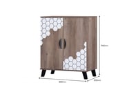 جزامة أحذية خشب ماليزي بابين 4 دور لون بني