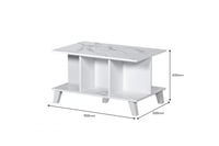 طاولة قهوة دورين خشب ماليزي - أبيض رخامي