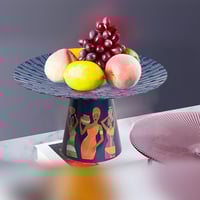 طقم صحون دائرية للتقديم 3 حبة بقاعدة-L-04-01