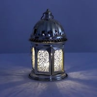 فانوس رمضان بإضاءة LED مع صوت بشكل جميل باللون الذ...