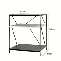 طاولة جانبية مودرن - ابيض واسود