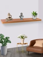 رفوف جدار خشب بيج 120سم A_09_1