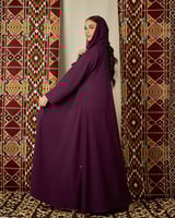 عباية بنفسجية كريب بقصة كلوش