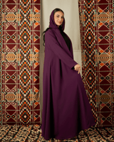 عباية بنفسجية كريب بقصة كلوش