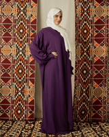 شرشف صلاة بنفسجي غامق - بسحاب وأكمام مطاطية