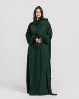 شرشف صلاة أخضر - بسحاب وأكمام مطاطية