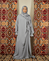 شرشف صلاة رمادي غامق - لف بربطة جانبية