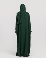 شرشف صلاة أخضر - بسحاب وأكمام مطاطية