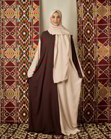 شرشف صلاة بلونين البيج والبني الغامق - سحاب