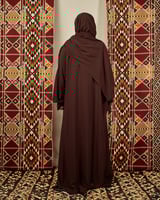 شرشف صلاة بني غامق - لف بربطة جانبية