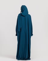 شرشف صلاة تركوازي غامق- بسحاب وأكمام مطاطية