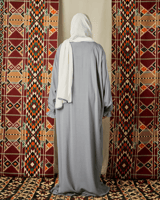 شرشف صلاة رمادي غامق - بسحاب واكمام مطاطية