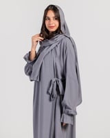 شرشف صلاة رمادي - لف بربطة جانبية