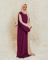 شرشف صلاة بلونين البيج و العنابي-سحاب