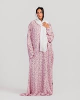 شرشف صلاة وردي فاتح مشجر -سحاب