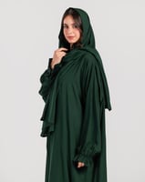 شرشف صلاة أخضر - بسحاب وأكمام مطاطية