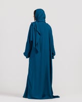 شرشف صلاة تركوازي غامق- لف بربطة جانبية