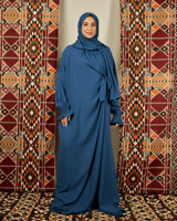 شرشف صلاة تركوازي غامق - لف بربطة جانبية